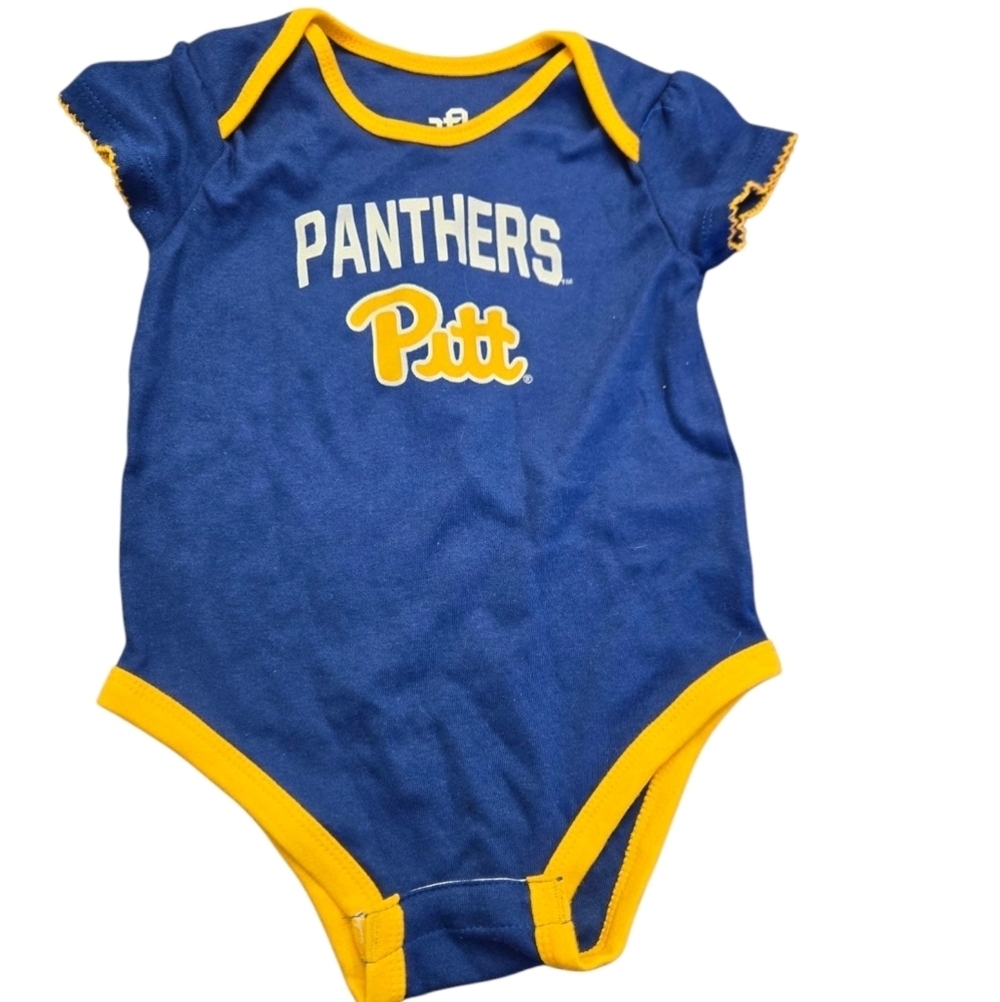 Pittsburgh Panthers Kids One Piece - Blue and Yellow 18 Months